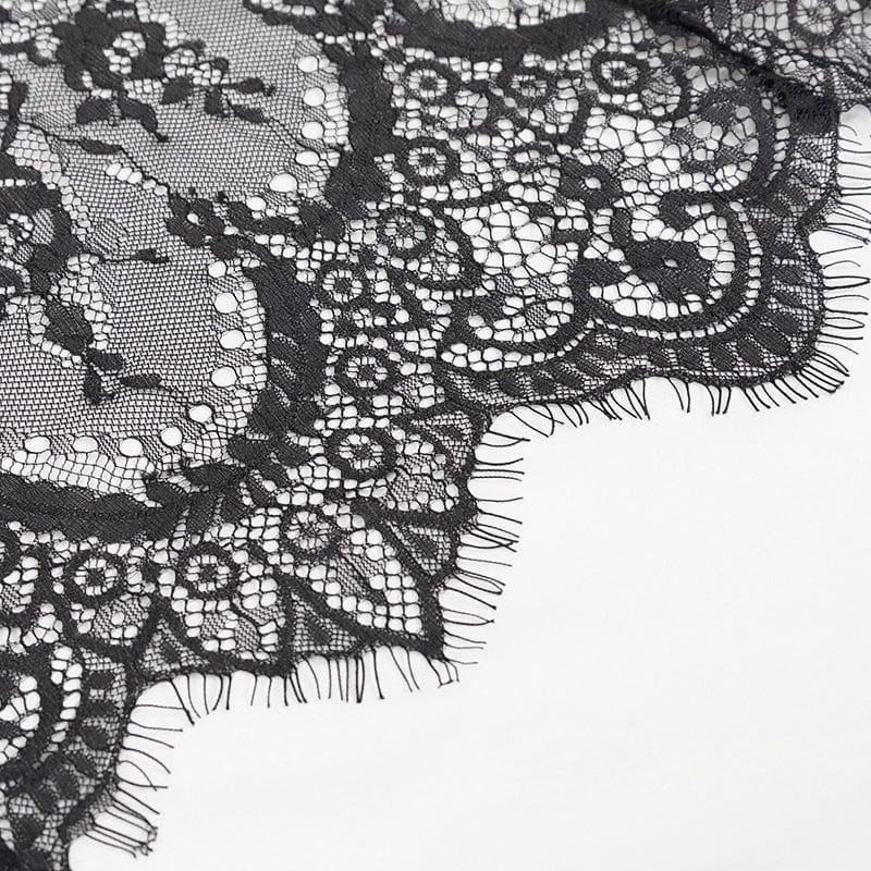 EVA LADY Women's Gothic Romantic Lace Babydoll Set