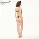 EVA LADY Women's Gothic Sexy Crochet Bra Lingerie Set