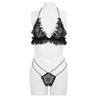 EVA LADY Women's Gothic Sexy Lace Bra Lingerie Set