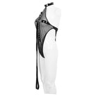 EVA LADY Women's Gothic Sexy Mesh Romper with Leash