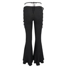EVA LADY Women's Gothic Side Lacing-up Bell-bottoms