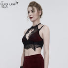 EVA LADY Women's Gothic Strappy Cutout Lace Bustier