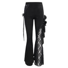 EVA LADY Women's Gothic Strappy Lace Splice Flared Pants
