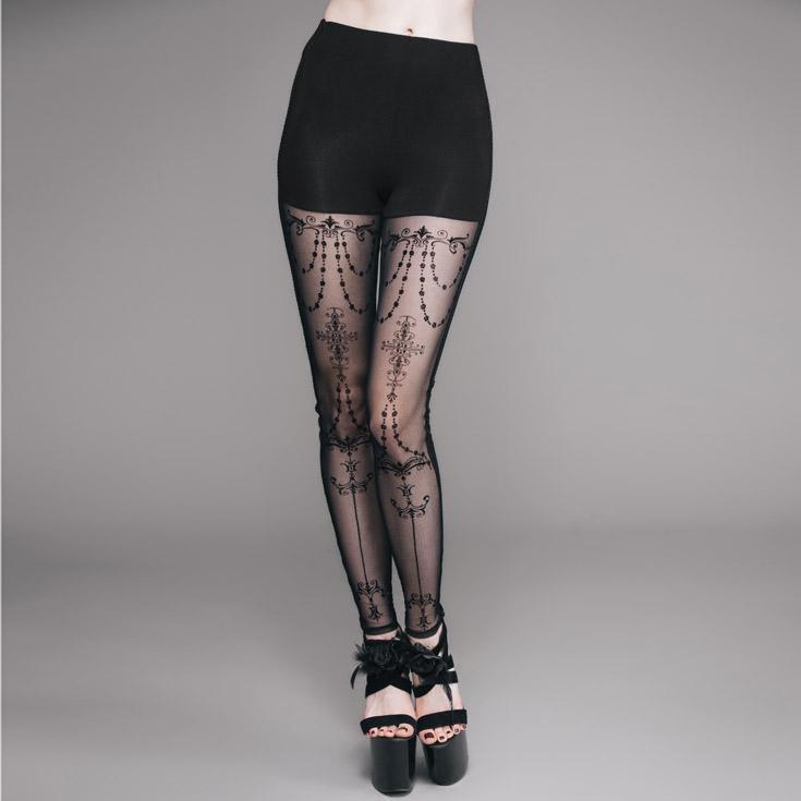 Women's Lacey Goth Punk Leggings – Punk Design