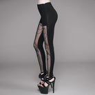 Leggings punk góticos de encaje para mujer