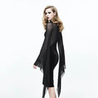 EVA LADY Damen Punk Etuikleid mit Glockenärmeln