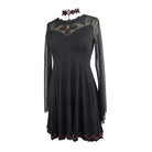 Women's Short Empire Line Black & Red Punk Dress
