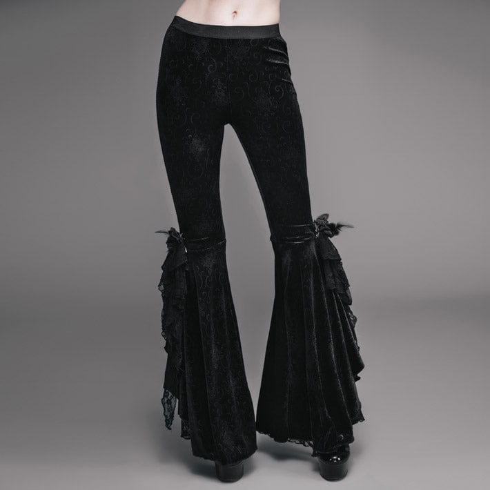 EVA LADY Women's Stylish Punk Flared Trousers