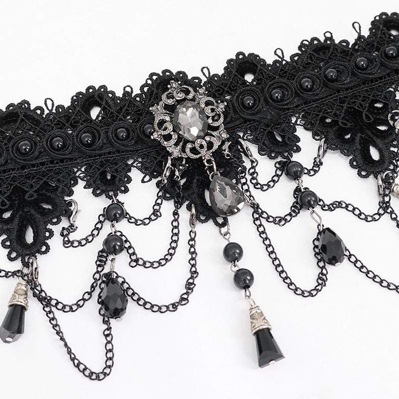Custom Size Black Scallop Lace Choker Necklace – Art of Adornment
