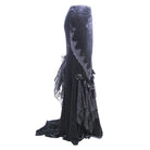 Women's Vintage Goth Skirt With Train