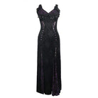 Women's Violet & Lace Goth Full Length Gown