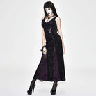 Women's Violet & Lace Goth Full Length Gown