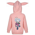 Children's Gothic Bunny Printed Coats With Rabbit Ear Hood