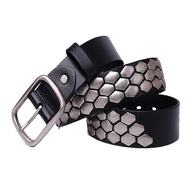 Men's Gothic Belts With Rivets Of Squama