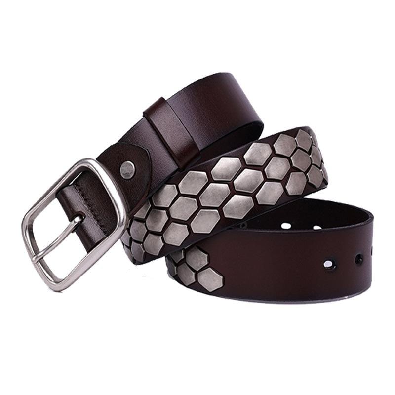 Men's Gothic Belts With Rivets Of Squama
