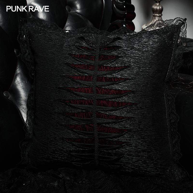 Gothic black pillow case by Punk Rave.