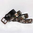 Men's Gothic Multi-colored Square Rivets Belts