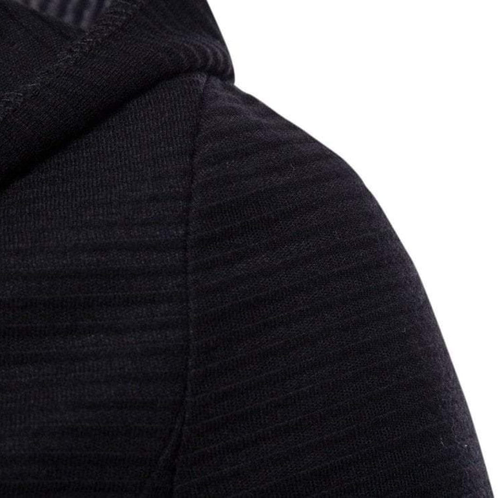 Kobine Men's Fashion Cloak Midi Hooded Jacket
