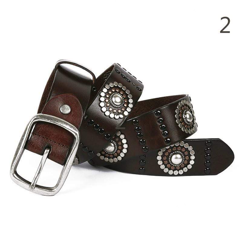 Men's Gothic Belts With Circle Rivets