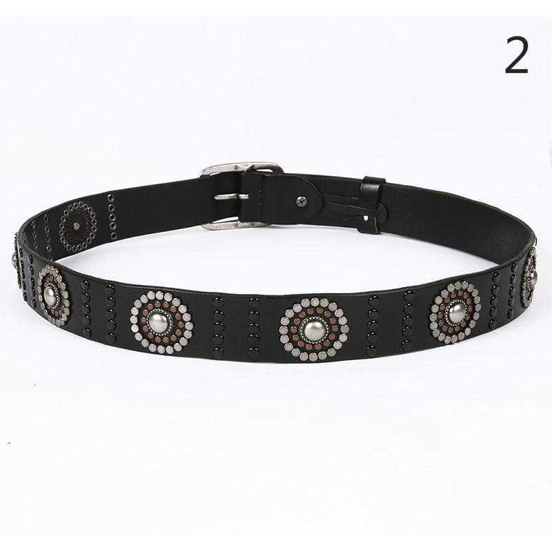 Men's Gothic Belts With Circle Rivets