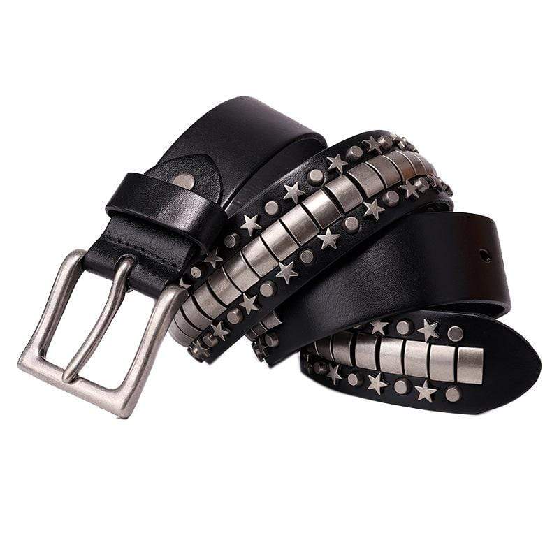 Men's Gothic Belts With Rivets Of Half-terete