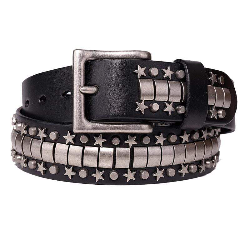 Men's Gothic Belts With Rivets Of Half-terete