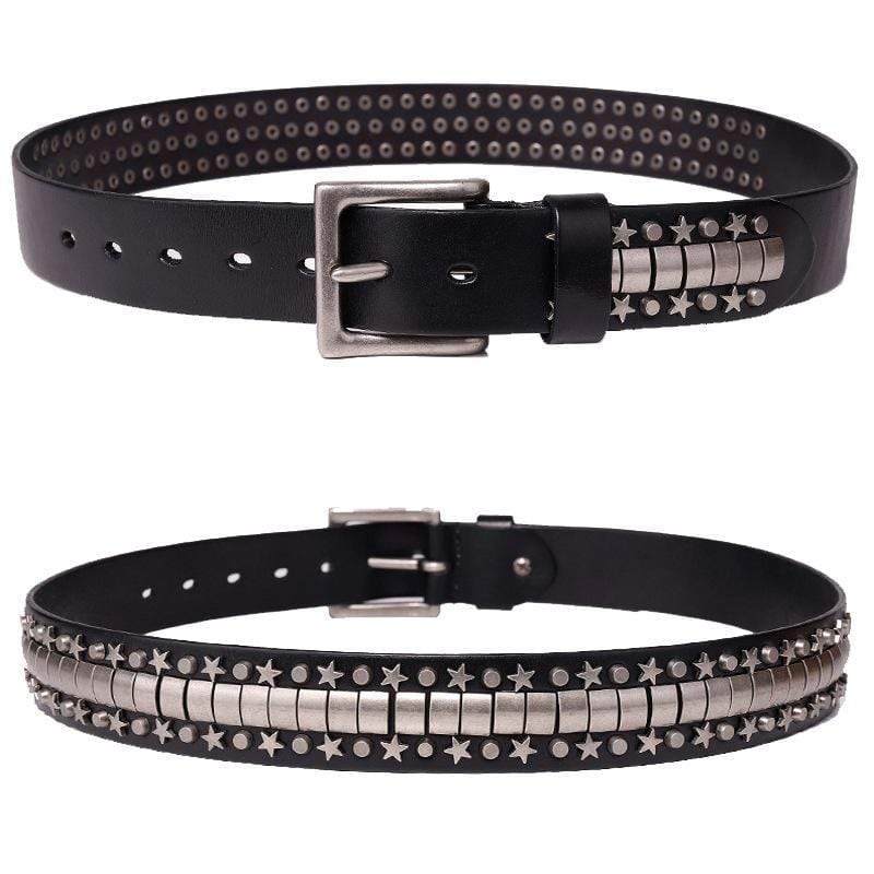 Men's Gothic Belts With Rivets Of Half-terete