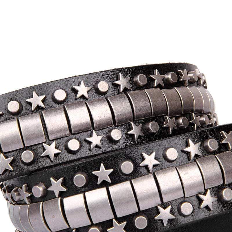 Men's Gothic Belts With Rivets Of Half-terete