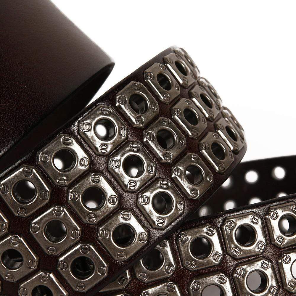 Men's Gothic Belts With Sqaure Rivets