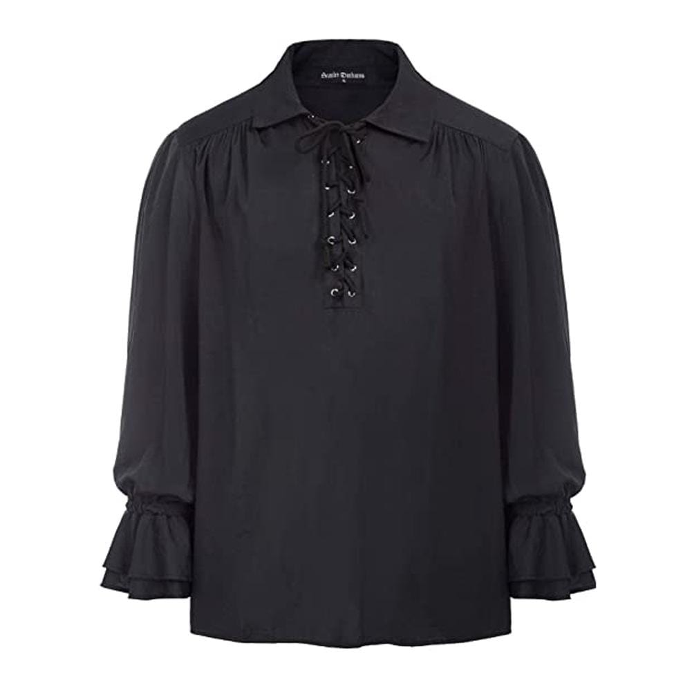 Men's Gothic Lace-up Loose Shirts