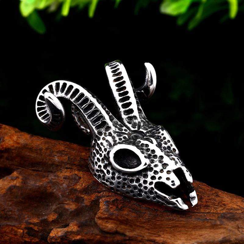 Men's Gothic Punk Antelope Skull Necklace