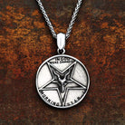 Men's Gothic Punk Sheep's Head with Jesus Necklace