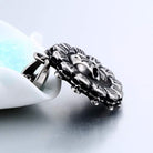Men's Gothic Punk Skull Flower Necklace