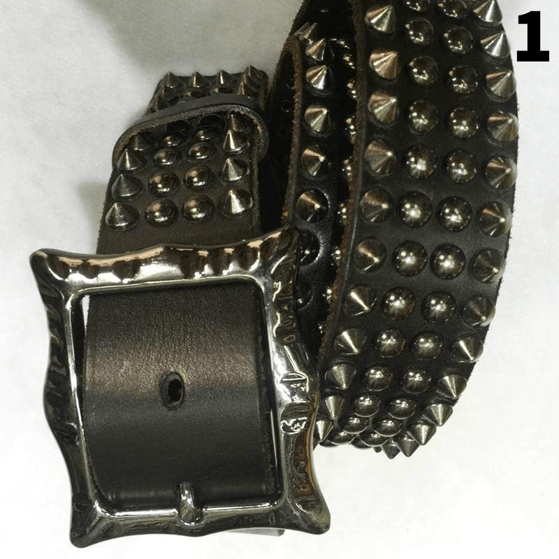 Men's Gothic Ripped Crack Belts With Rivets