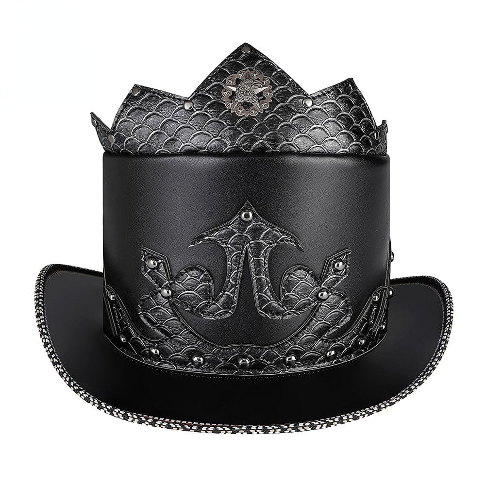 Kobine Men's Gothic Strappy Perlage Hat
