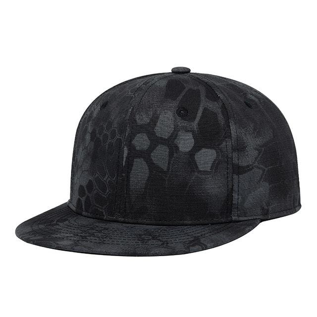 Men's Hip Hop Geometric Printed Black Cap