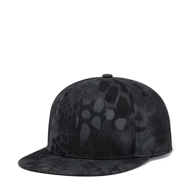 Men's Hip Hop Geometric Printed Black Cap