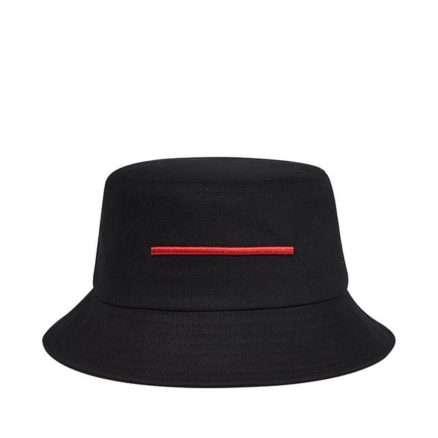 Men's Hip Hop Line Embroidered Black Hat