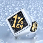 Men's Punk 1% Club Skull Rings