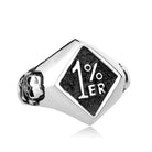 Men's Punk 1% Club Skull Rings