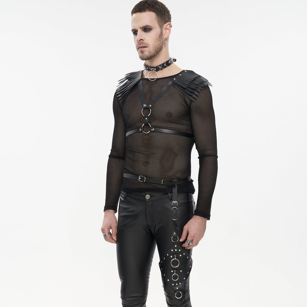 Punk Rave Men's Punk Angel's Wings Faux Leather Harness Set