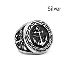 Anillos de ancla de barco punk para hombre