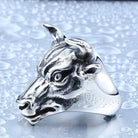 Men's Punk Bull Head of Wall Street Rings