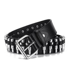 Kobine Men's Punk Bullets Faux Leather Belt