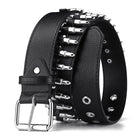 Kobine Men's Punk Bullets Faux Leather Belt