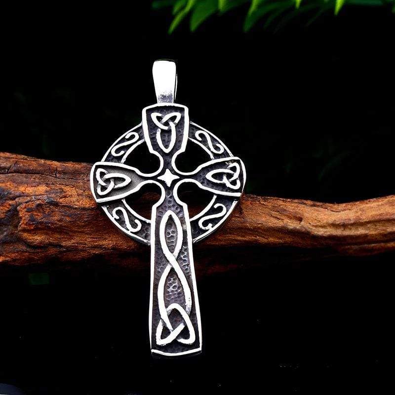 Men's Punk Celtic Knot Cross Necklace