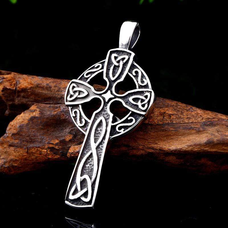Men's Punk Celtic Knot Cross Necklace