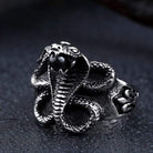 Anillos de cuentas Punk Cobra para hombre
