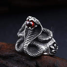 Anillos de cuentas Punk Cobra para hombre