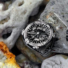 Men's Punk Compass Ring
